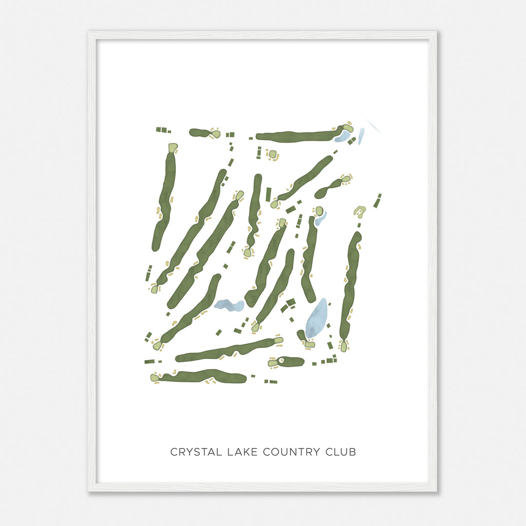Print of Crystal Lake Country Club Modern Map