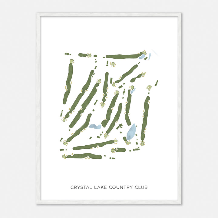 Print of Crystal Lake Country Club Modern Map