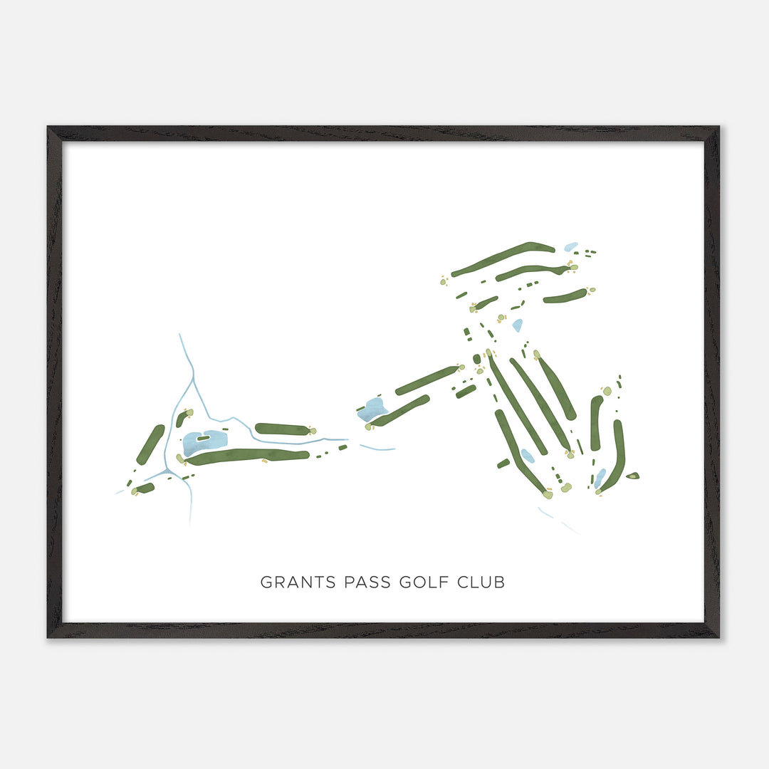 Print of Grants Pass Golf Club Modern Map