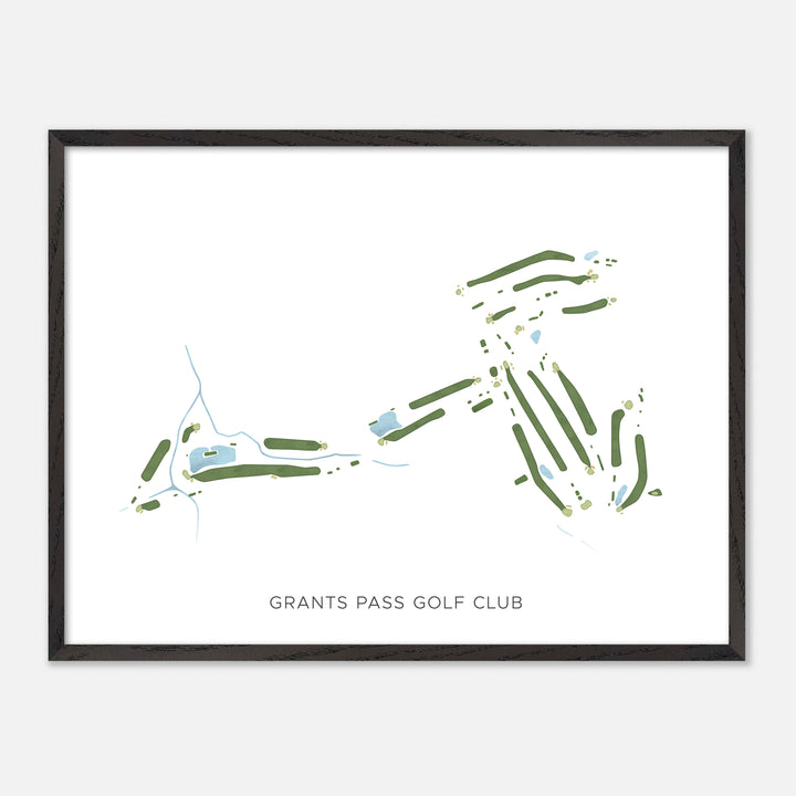 Print of Grants Pass Golf Club Modern Map