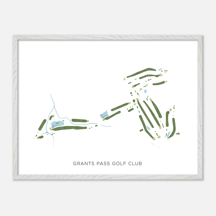 Print of Grants Pass Golf Club Modern Map