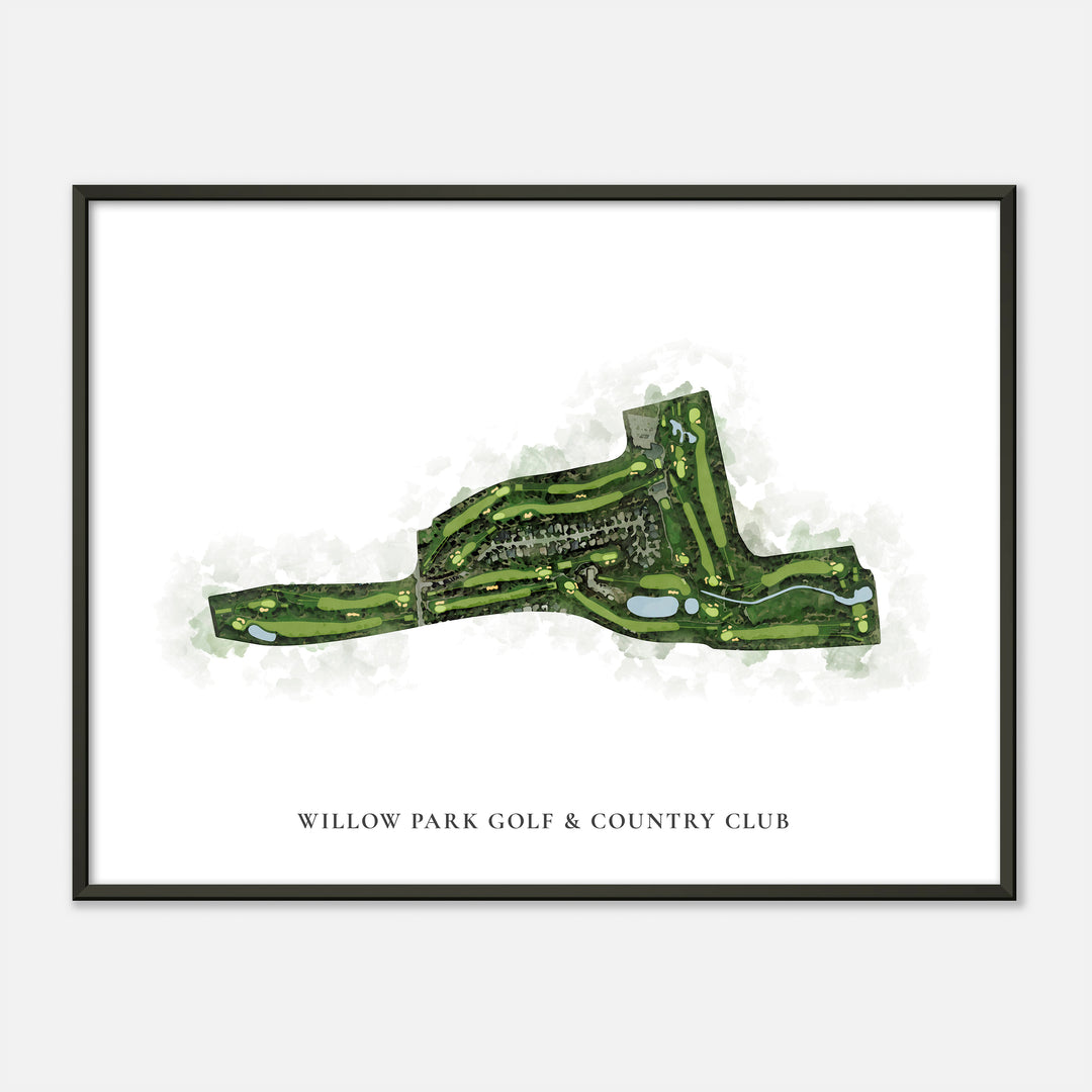 Print of Willow Park Golf & Country Club Classic Map