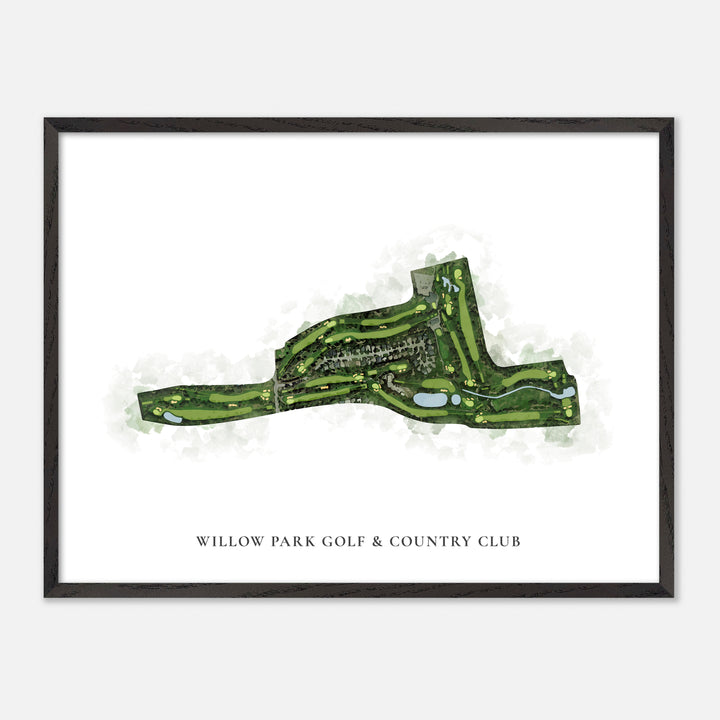 Print of Willow Park Golf & Country Club Classic Map