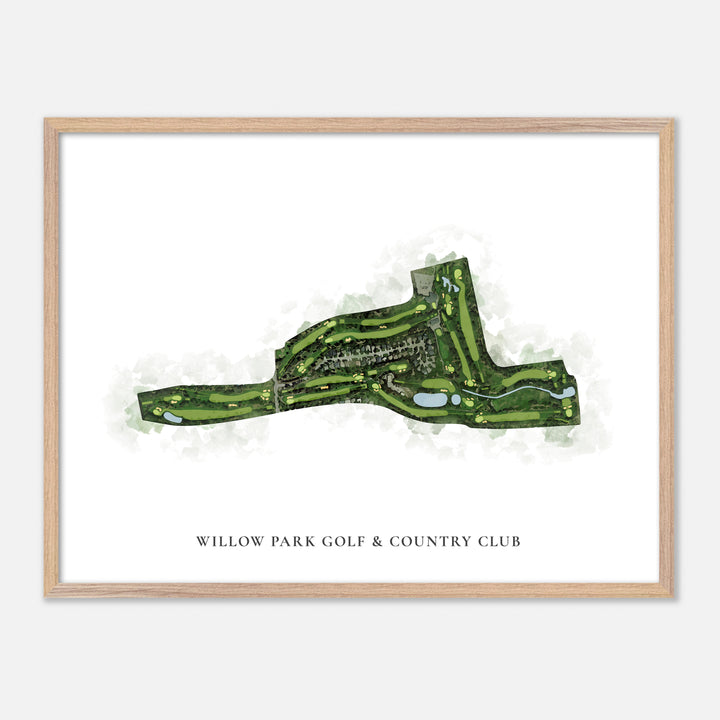 Print of Willow Park Golf & Country Club Classic Map