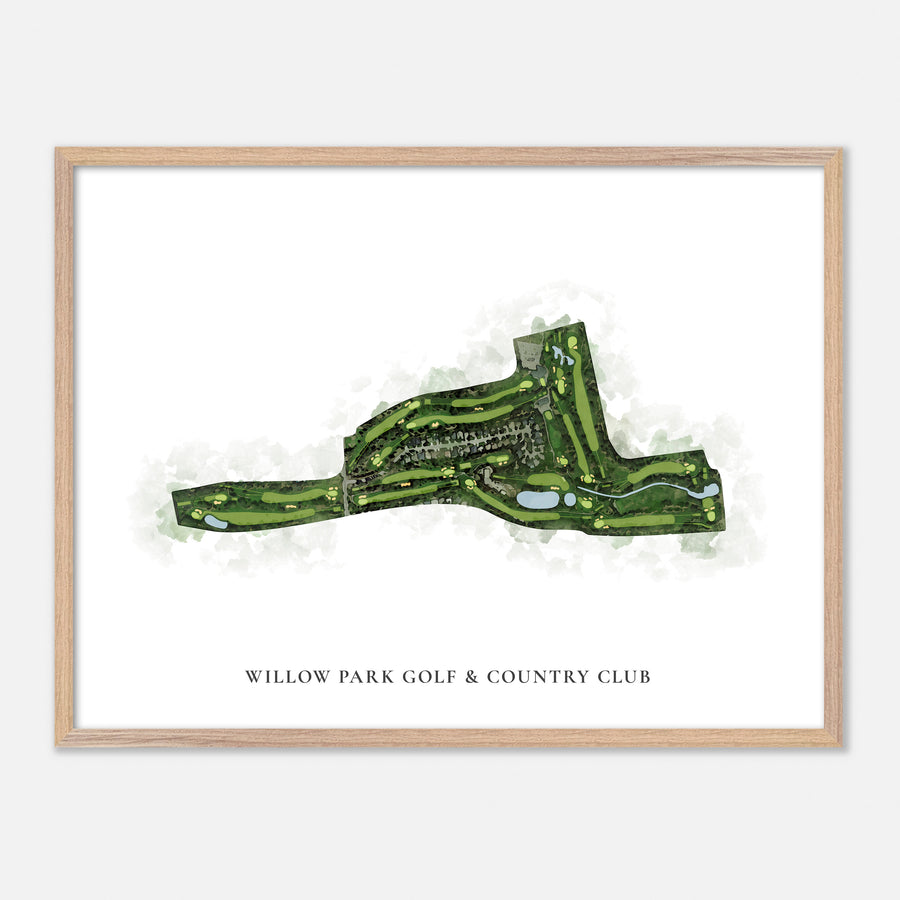 Print of Willow Park Golf & Country Club Classic Map