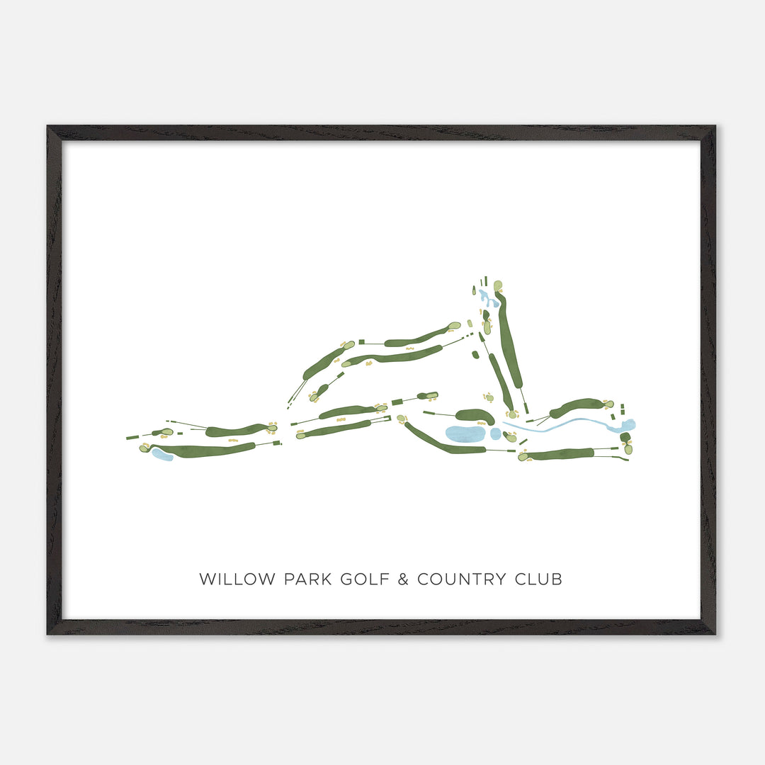 Print of Willow Park Golf & Country Club Modern Map