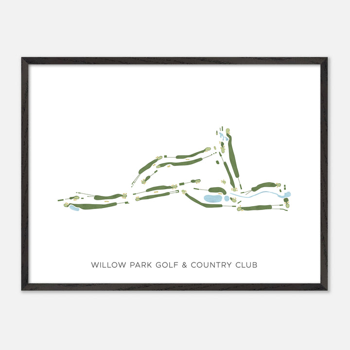 Print of Willow Park Golf & Country Club Modern Map