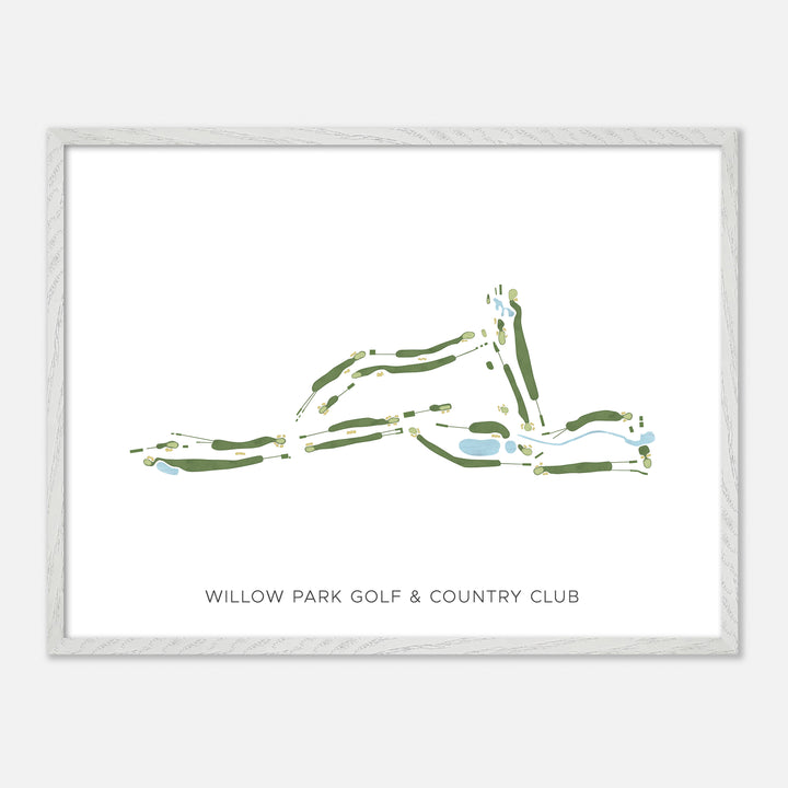 Print of Willow Park Golf & Country Club Modern Map