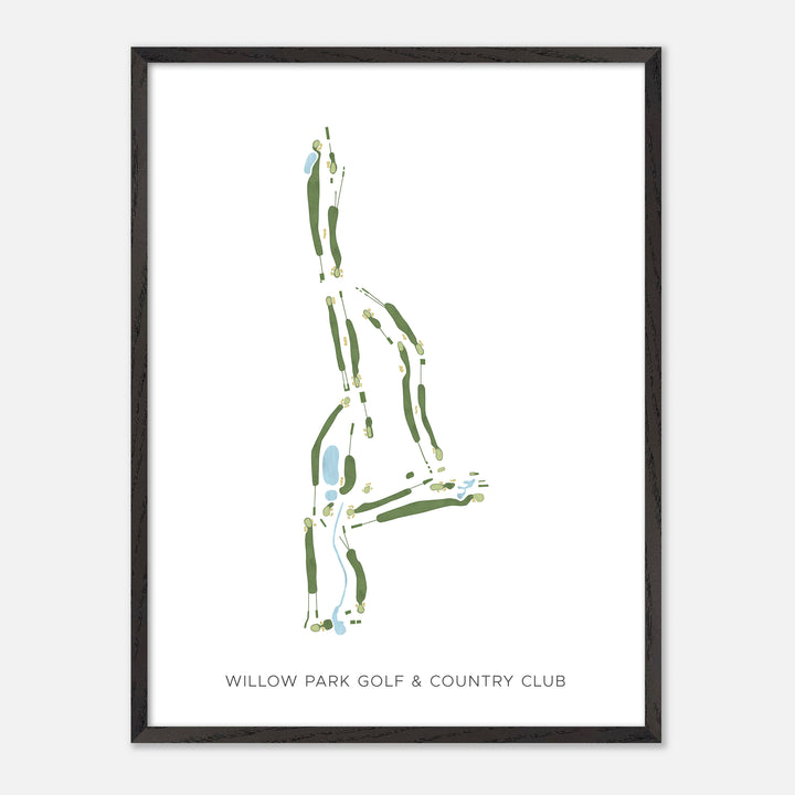 Print of Willow Park Golf & Country Club Modern Map