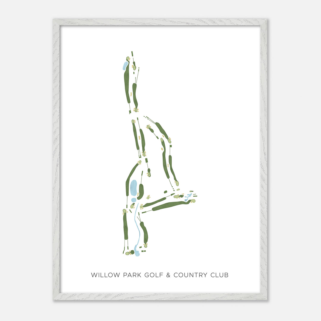 Print of Willow Park Golf & Country Club Modern Map