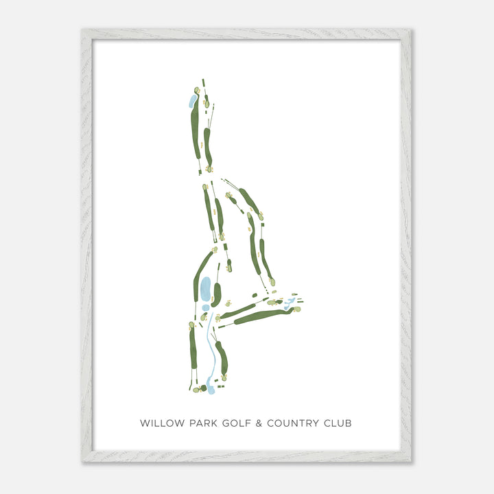 Print of Willow Park Golf & Country Club Modern Map