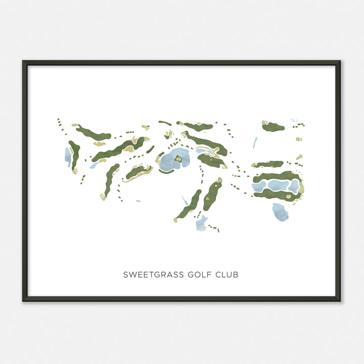 Print of Sweetgrass Golf Club Modern Map
