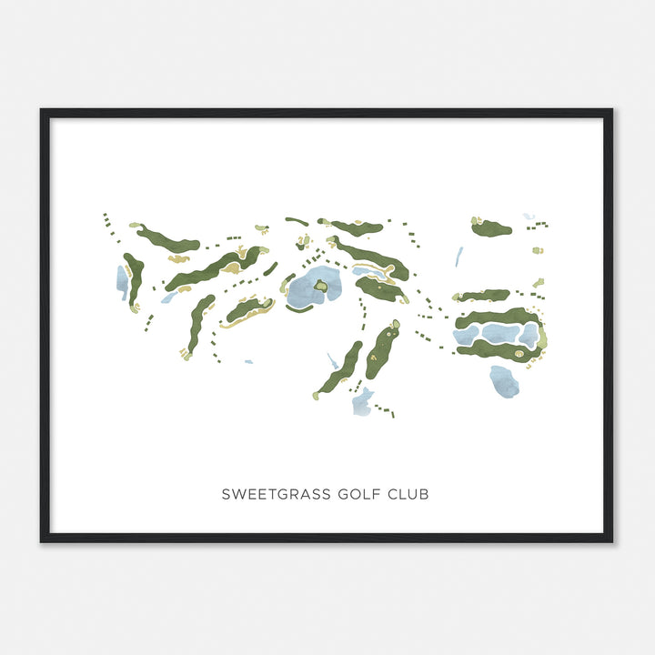 Print of Sweetgrass Golf Club Modern Map