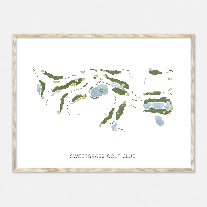 Print of Sweetgrass Golf Club Modern Map
