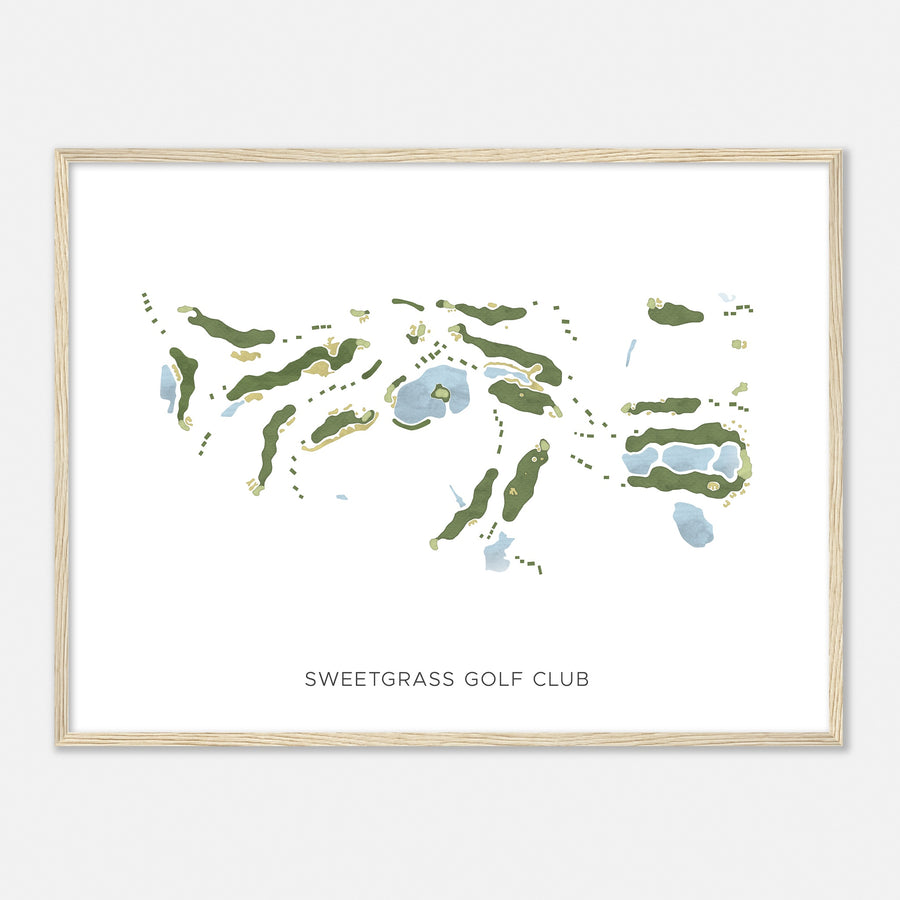 Print of Sweetgrass Golf Club Modern Map