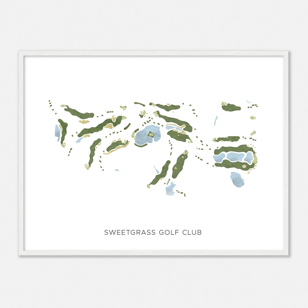 Print of Sweetgrass Golf Club Modern Map