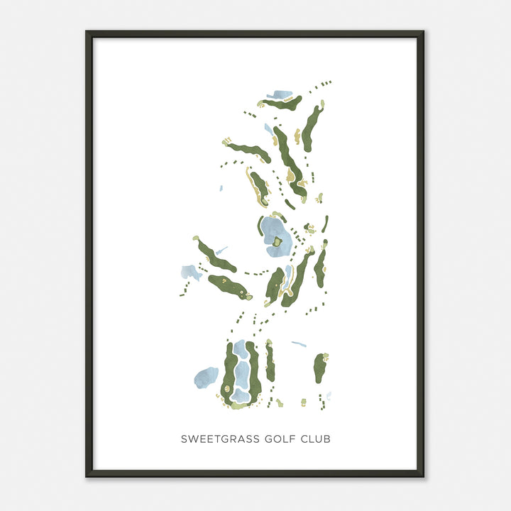 Print of Sweetgrass Golf Club Modern Map