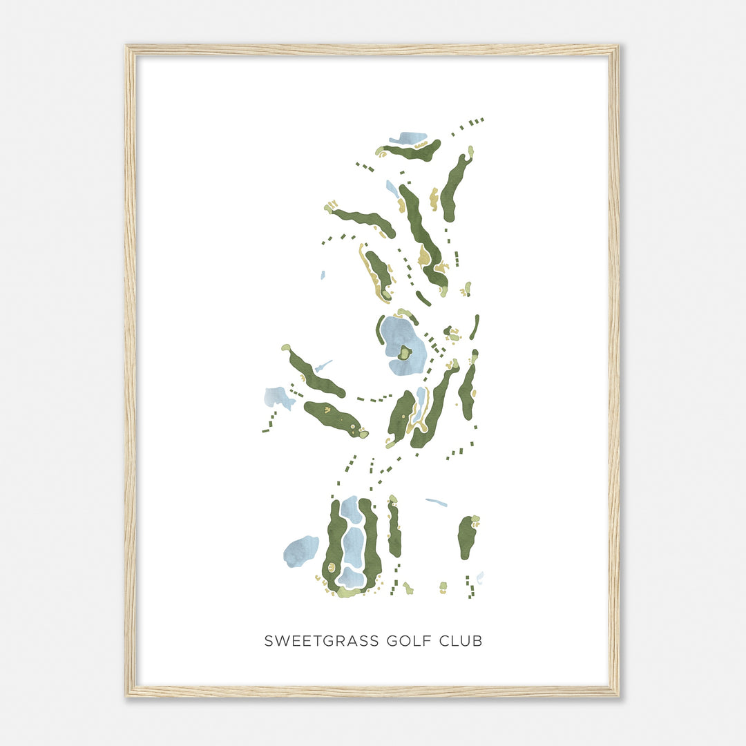 Print of Sweetgrass Golf Club Modern Map