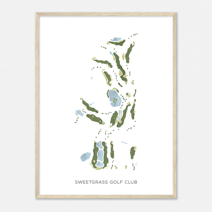 Print of Sweetgrass Golf Club Modern Map