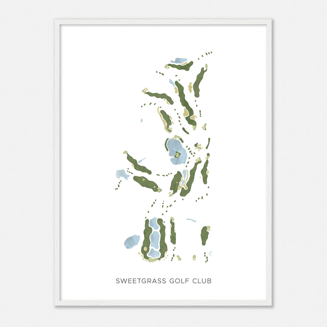 Print of Sweetgrass Golf Club Modern Map
