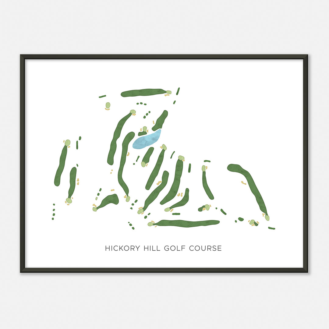 Print of Hickory Hill Golf Course Modern Map