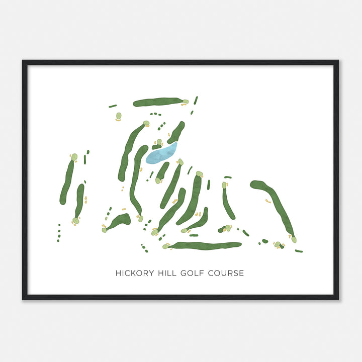 Print of Hickory Hill Golf Course Modern Map