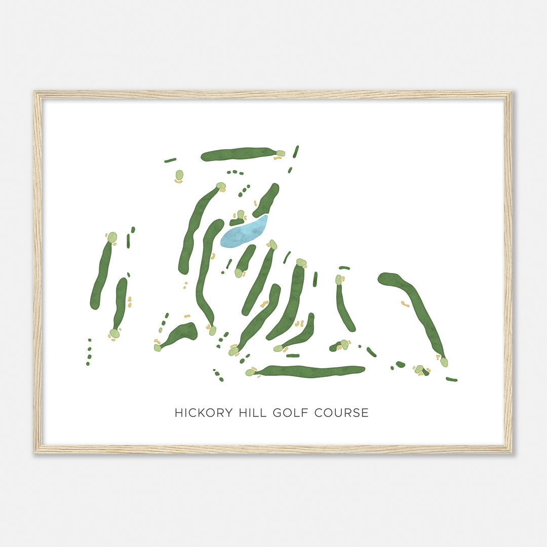 Print of Hickory Hill Golf Course Modern Map