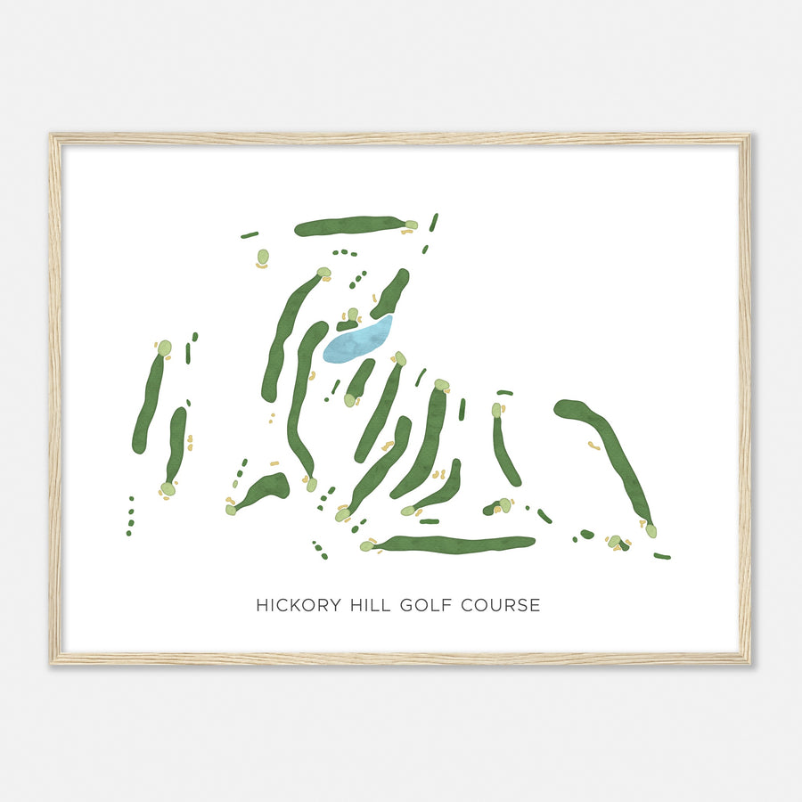 Print of Hickory Hill Golf Course Modern Map