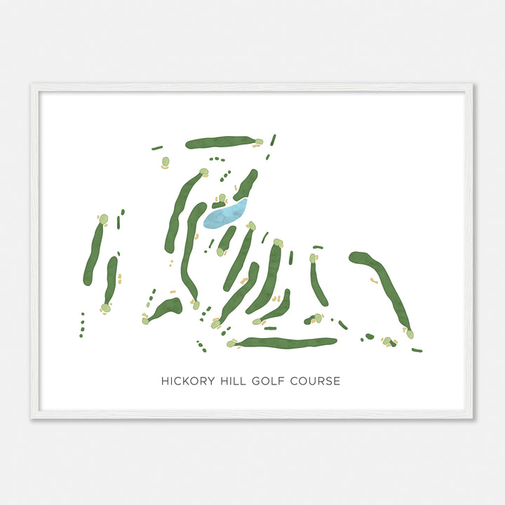 Print of Hickory Hill Golf Course Modern Map