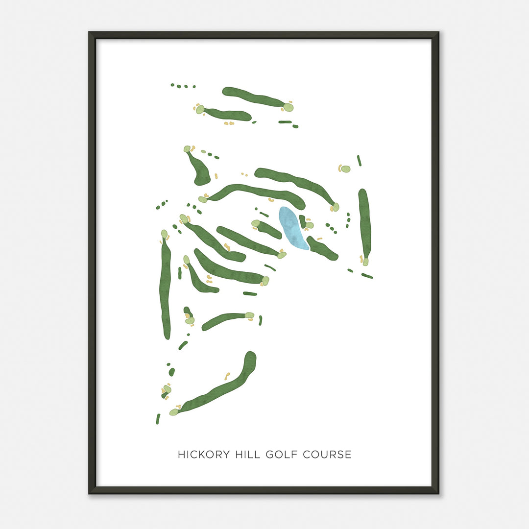 Print of Hickory Hill Golf Course Modern Map
