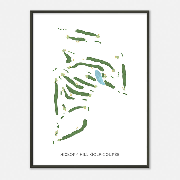 Print of Hickory Hill Golf Course Modern Map