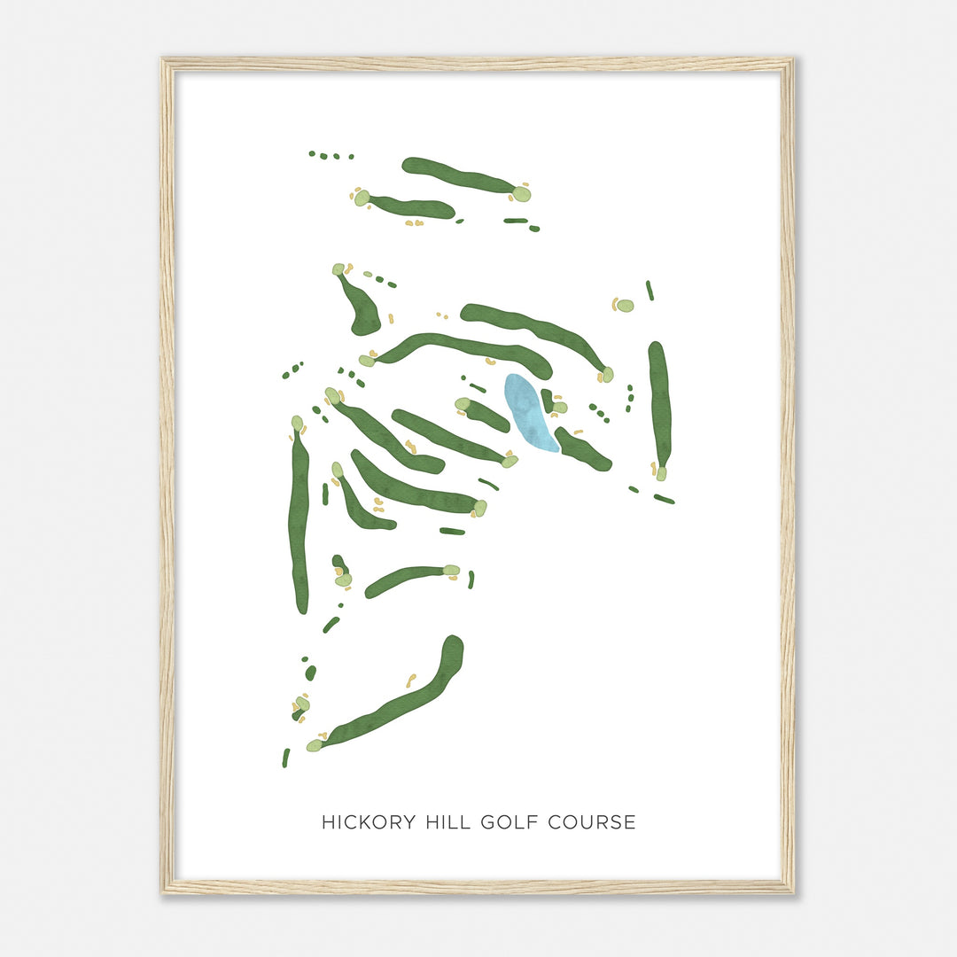 Print of Hickory Hill Golf Course Modern Map