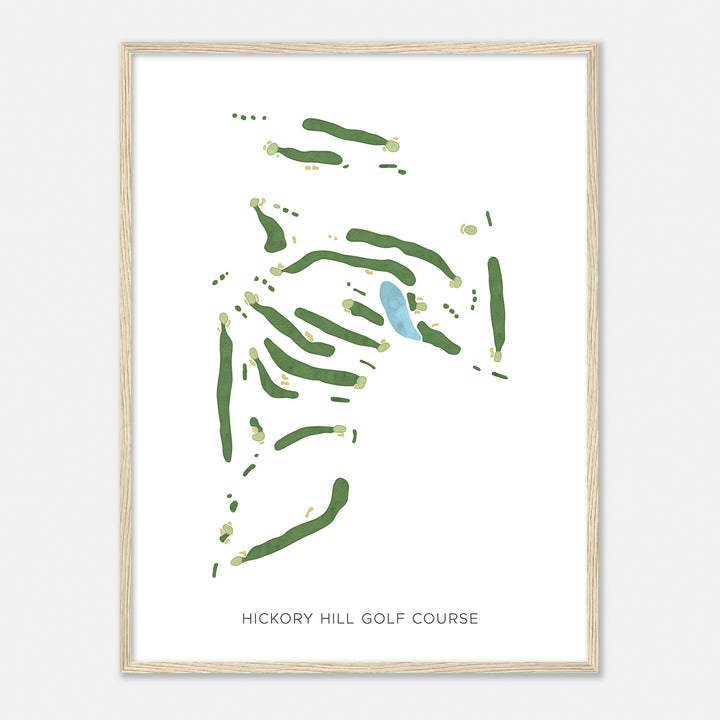 Print of Hickory Hill Golf Course Modern Map