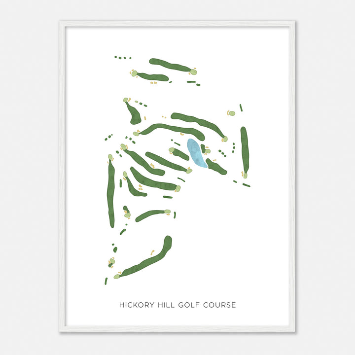 Print of Hickory Hill Golf Course Modern Map