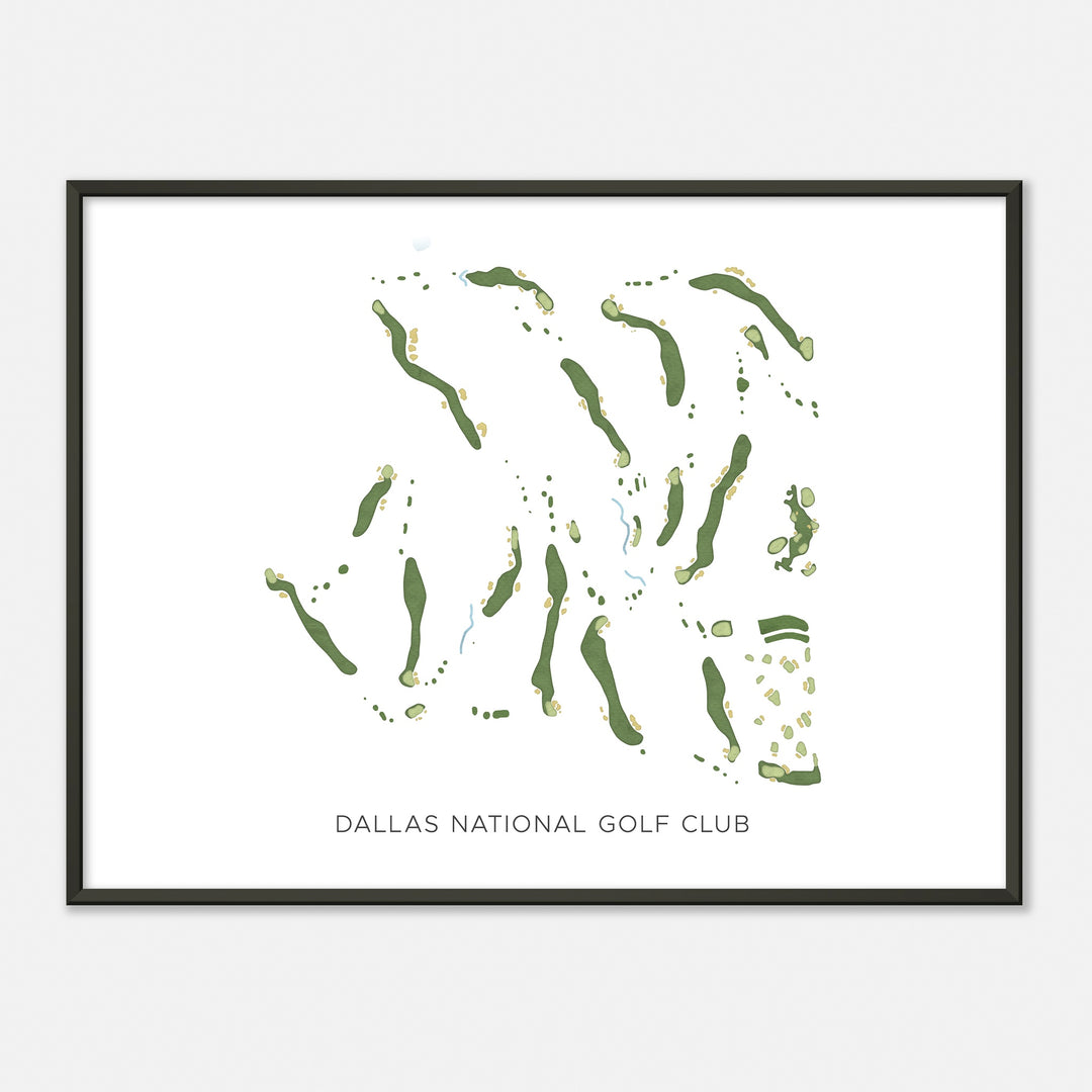 Print of Dallas National Golf Club Modern Map
