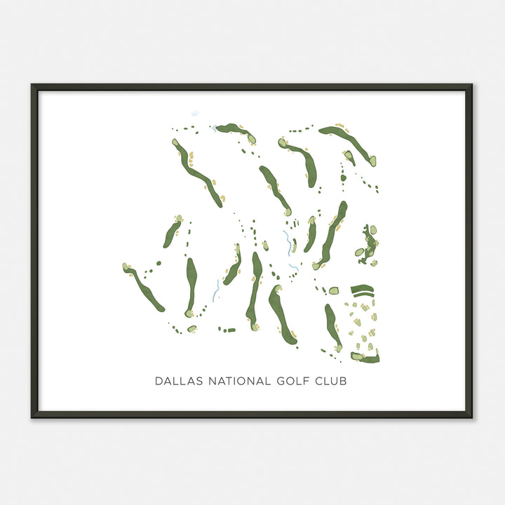 Print of Dallas National Golf Club Modern Map