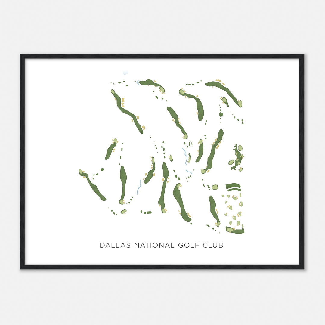 Print of Dallas National Golf Club Modern Map