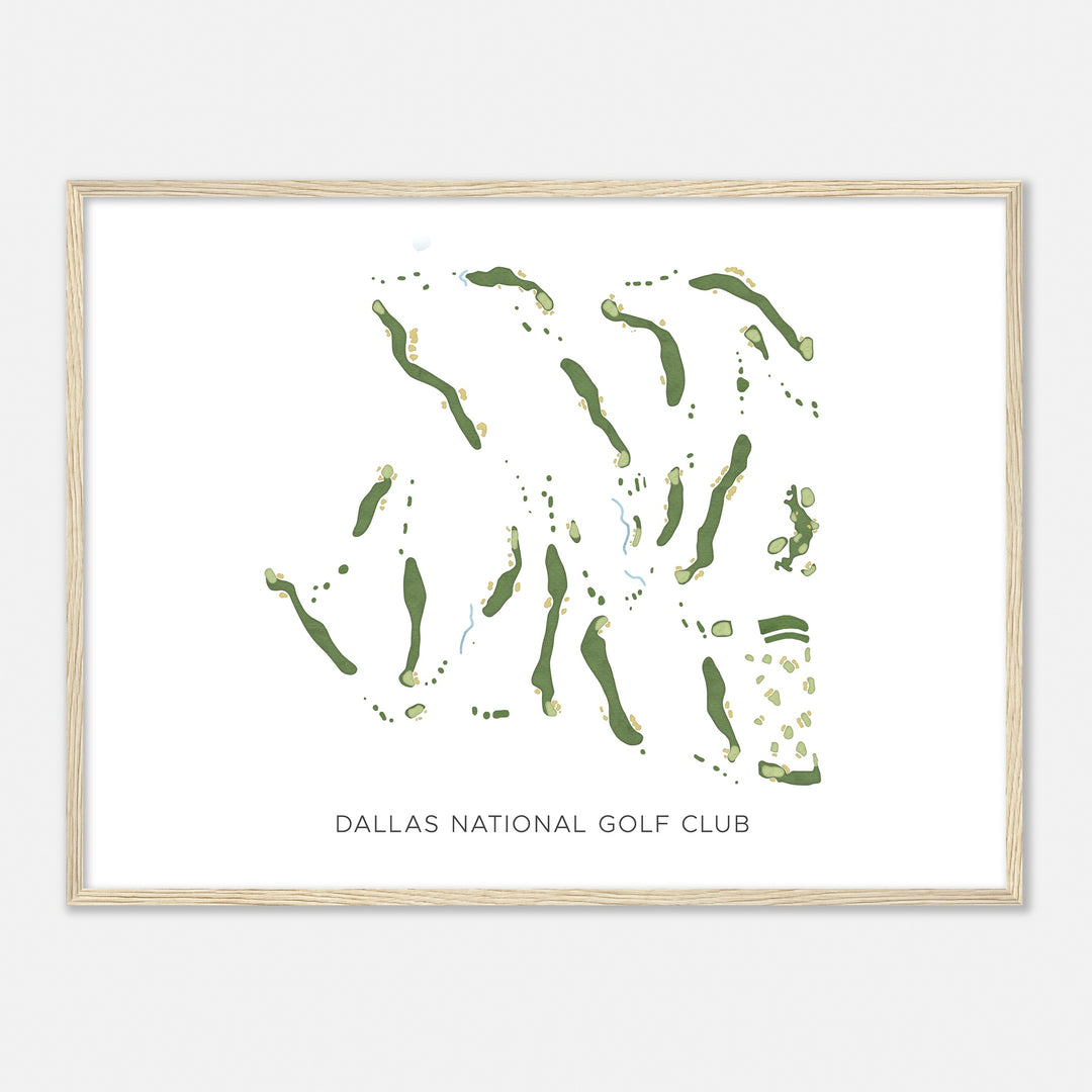 Print of Dallas National Golf Club Modern Map