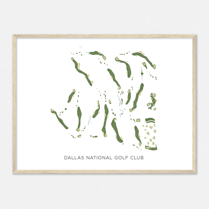 Print of Dallas National Golf Club Modern Map