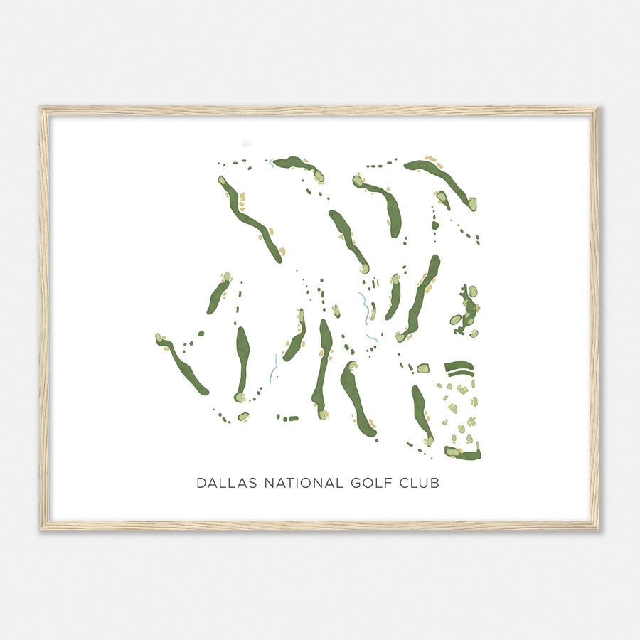 Print of Dallas National Golf Club Modern Map