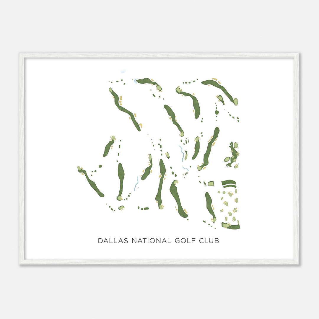 Print of Dallas National Golf Club Modern Map