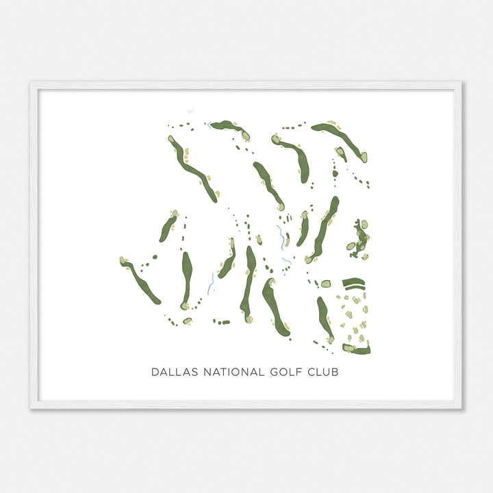 Print of Dallas National Golf Club Modern Map