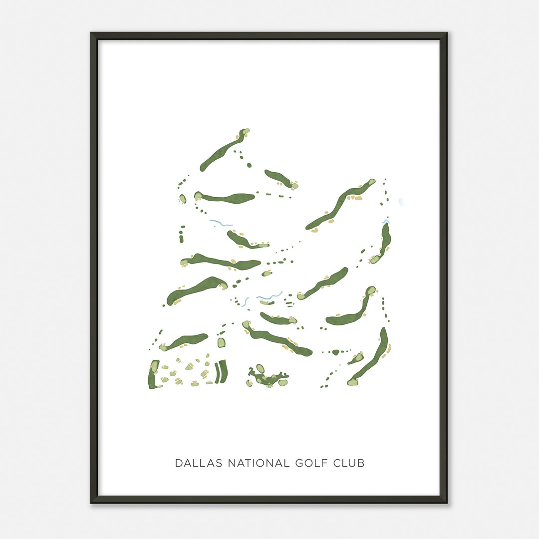 Print of Dallas National Golf Club Modern Map