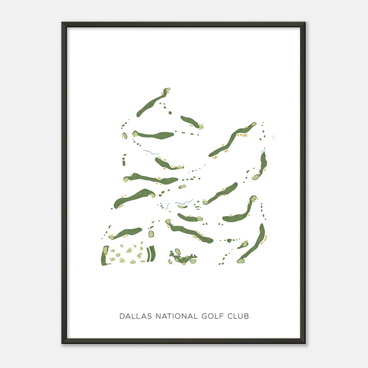 Print of Dallas National Golf Club Modern Map