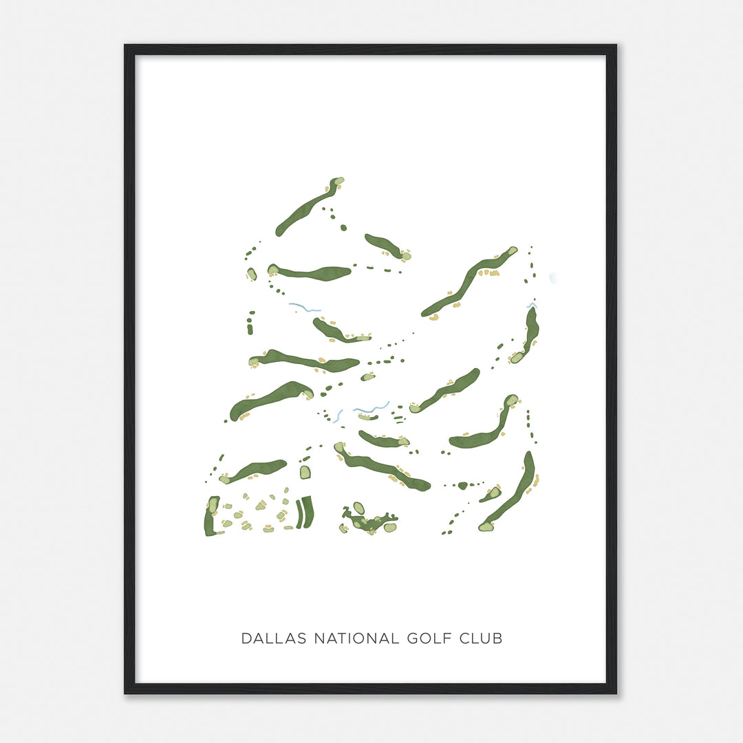 Print of Dallas National Golf Club Modern Map
