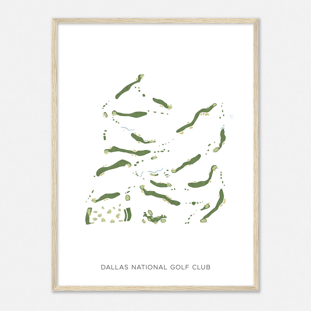 Print of Dallas National Golf Club Modern Map