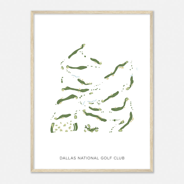 Print of Dallas National Golf Club Modern Map