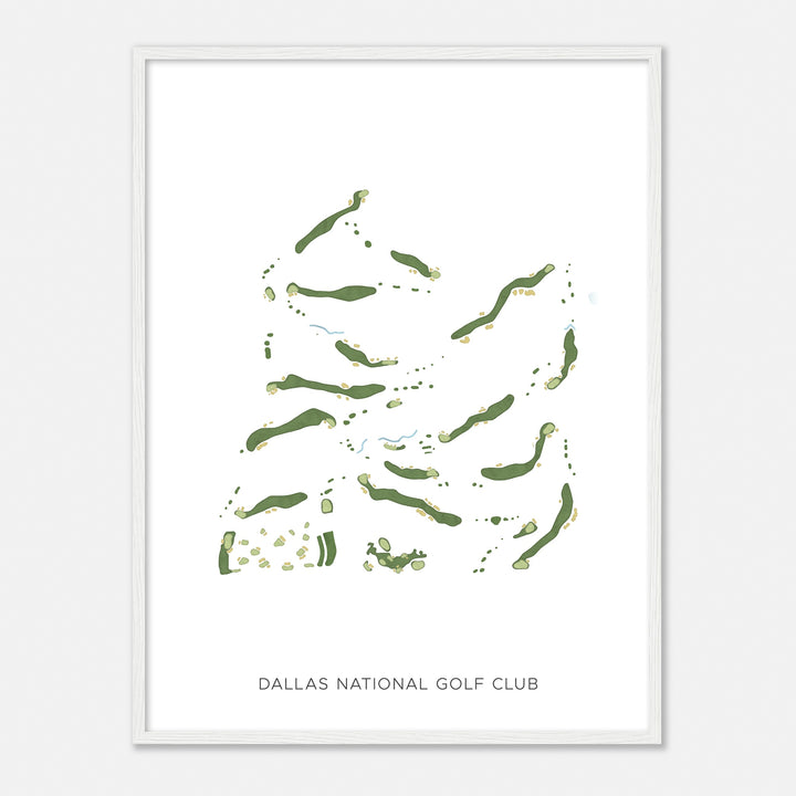 Print of Dallas National Golf Club Modern Map