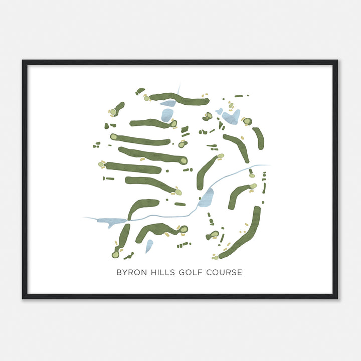 Print of Byron Hills Golf Course Modern Map