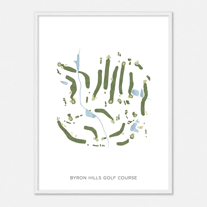 Print of Byron Hills Golf Course Modern Map